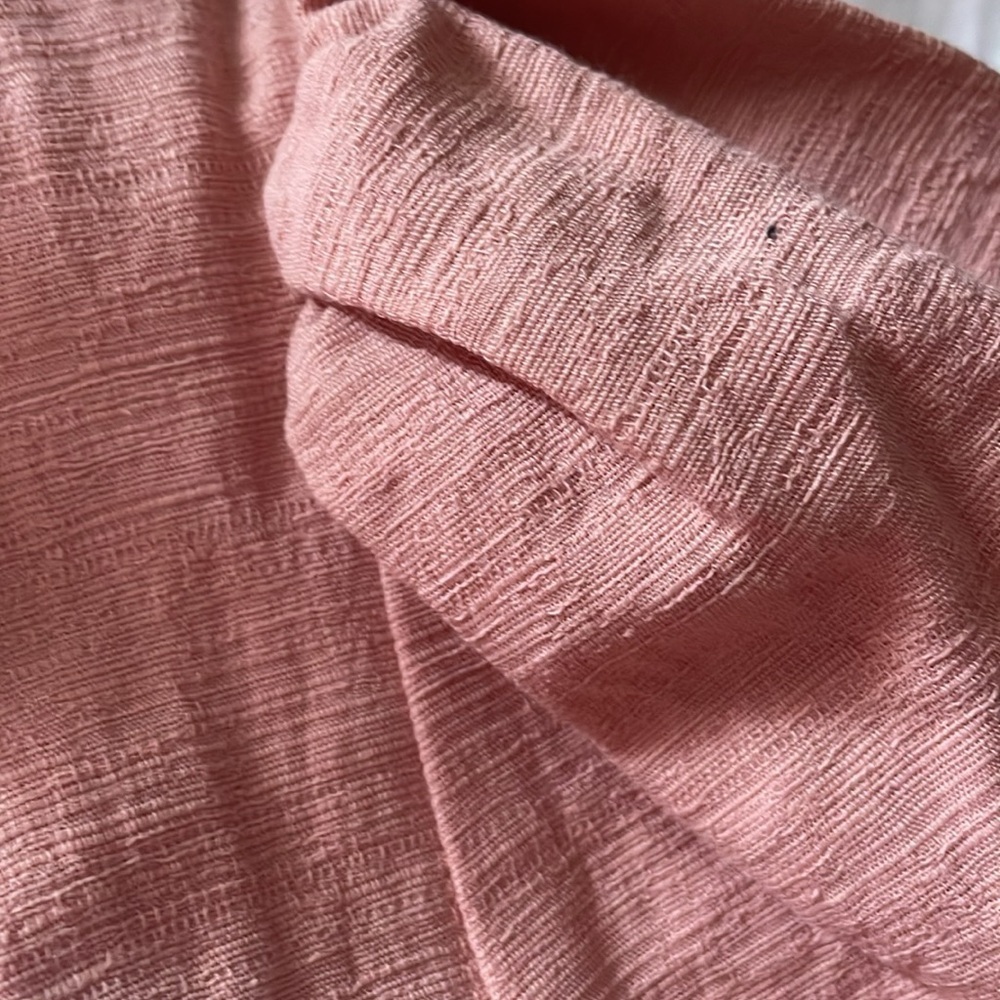 LUSH Mauve Pink Babydoll Dress Puffed Sleeve size Medium Cotton Concertā Party - Picture 7 of 9